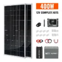 RICH Solar Complete 400W Solar Kit with Battery & Inverter | Off-Grid Solar Power System for RVs, Vans, Cabins & Backup Power | Complete Energy Solution